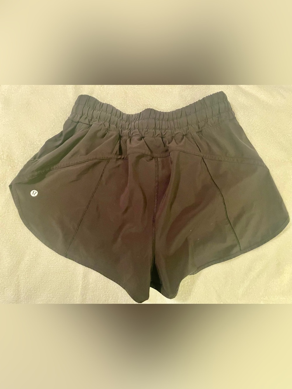lululemon athletica Black Elastic-Waist Running Shorts